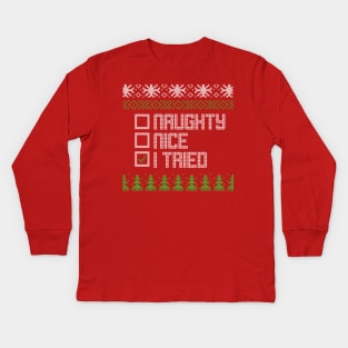 Naughty or Nice? Kids Long Sleeve T-Shirt